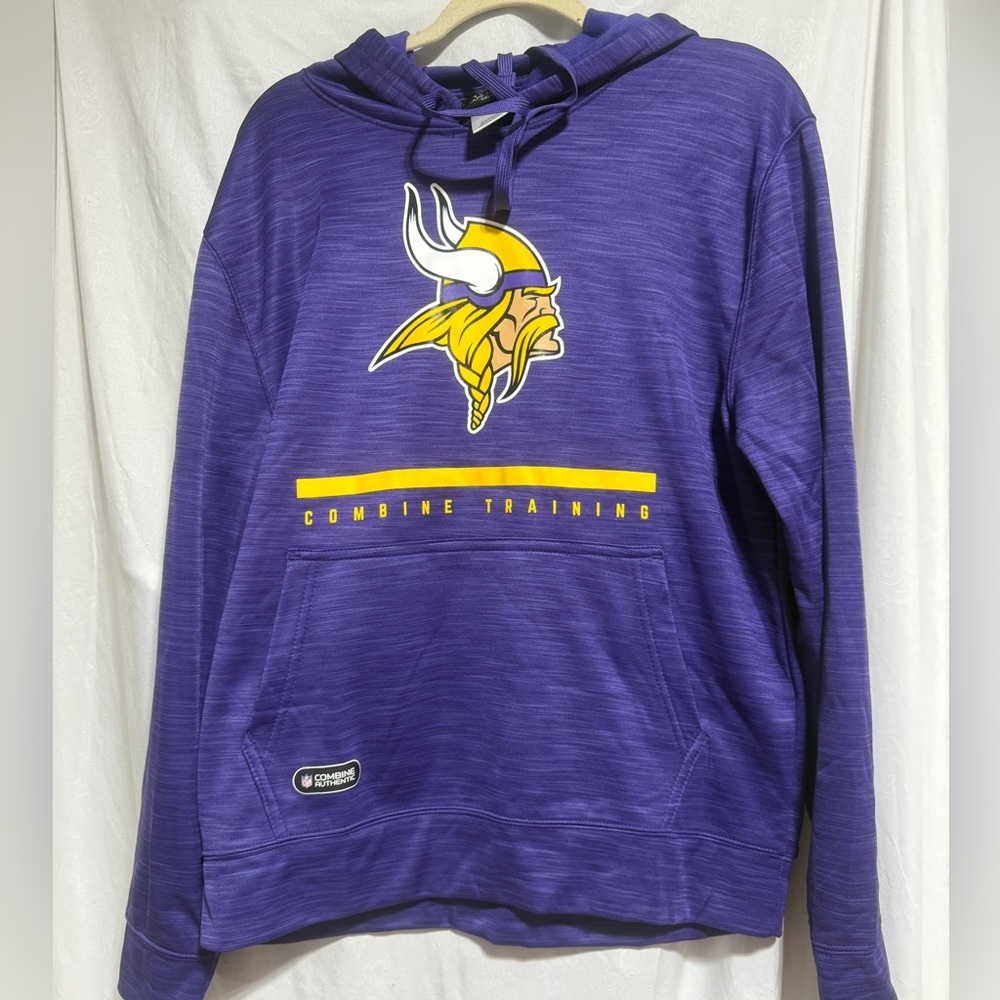 NFL Minnesota Vikings Purple Pullover Hoodie Men’s Medium with tags